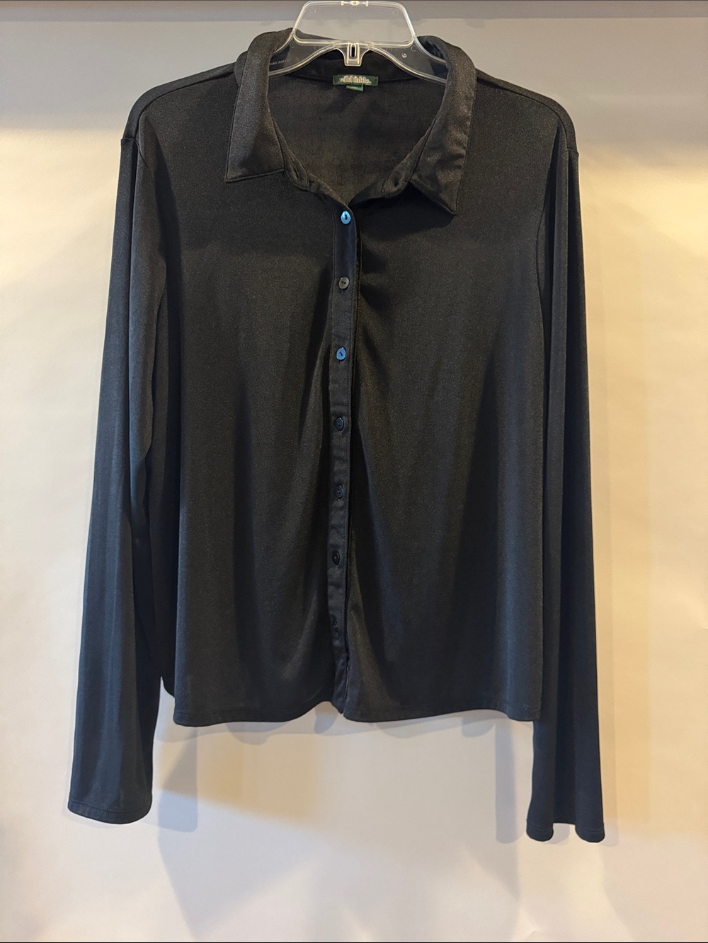 Black Button Down Top